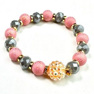 Pink lady stretch bracelet
